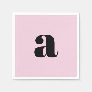 Modern Pink Monogram Napkins