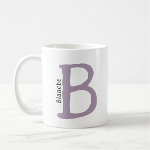 Modern Pink Monogrammed Initial & Name Coffee Mug