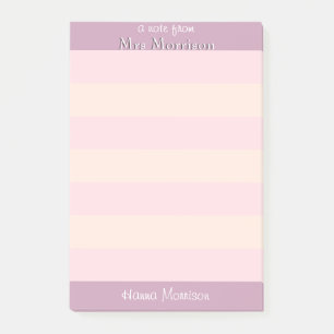 Modern Pink Office School Teacher Mom Student Post-it Notes