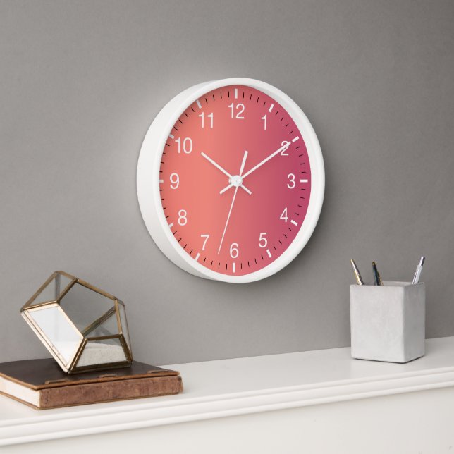 Modern Pink Ombre Clock (Office)