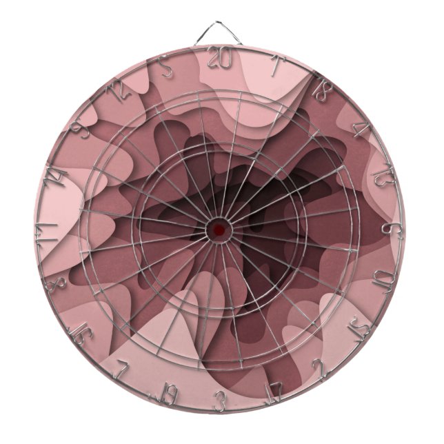 Modern Pink Ombre Girly Dartboard (Front)