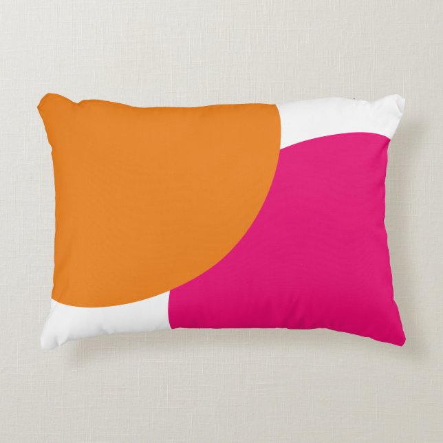 Modern Pink & Orange Abstract   Decorative Cushion (Front)