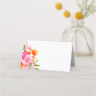 Modern Pink Orange Flowers Wedding Welcome