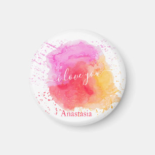 Modern Pink Paint Magnet