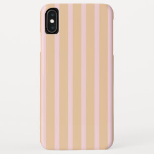 Modern Pink Peach Taffy Striped iPhone XS Max Case