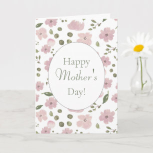 Modern Pink Peonies Happy Mother's Day! Card
