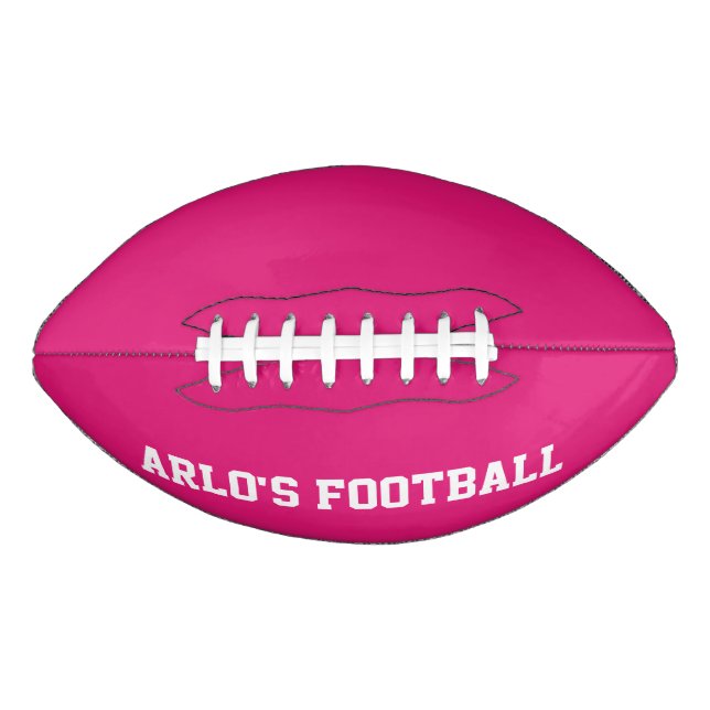 Modern Pink Personalised Kid's Football American Football (Front)