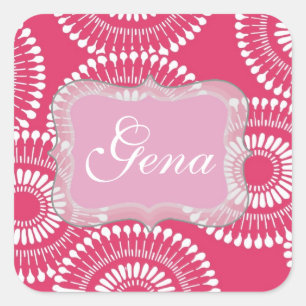 Modern Pink Personalised Stickers