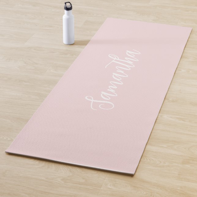 Modern Pink Personalised Yoga Mat (In Situ)