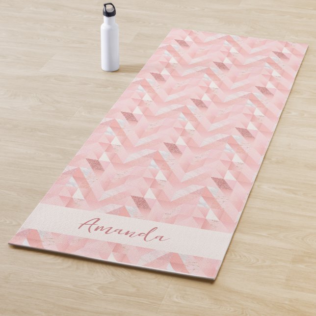 Modern Pink Personalised Yoga Mat (In Situ)