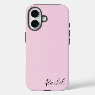 Modern Pink Personalized Name  iPhone 16 Case