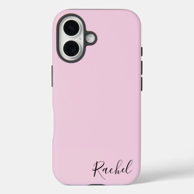 Modern Pink Personalized Name  Case-Mate iPhone Case (Back)