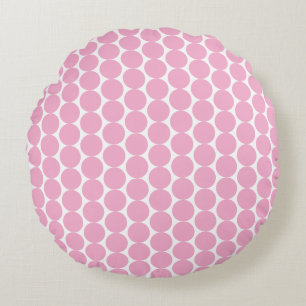 Modern Pink Polka Dot Lumbar Pillow – Minimalist W
