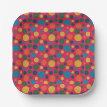 Modern pink polka dot pattern