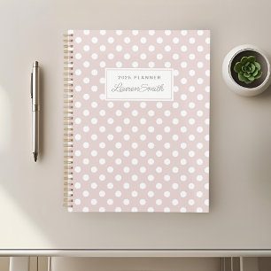 Modern Pink Polka Dots Planner