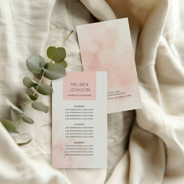 Modern Pink Pricing or Services Rack Card (Creator Uploaded)