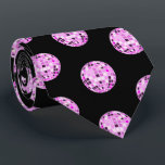 Modern Pink Purple Disco Ball Pattern Black Tie<br><div class="desc">Dance,  dance! Evergreen disco mirrorball design for every dancing queen. Disco ball illustration pattern pink aesthetic home decor,  party products and gifts.</div>