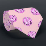 Modern Pink Purple Disco Ball Pattern Pastel Pink  Tie<br><div class="desc">Dance,  dance! Evergreen disco mirrorball design for every dancing queen. Disco ball illustration pattern pink aesthetic home decor,  party products and gifts.</div>