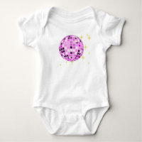 Modern Pink Purple Retro Disco Ball 
