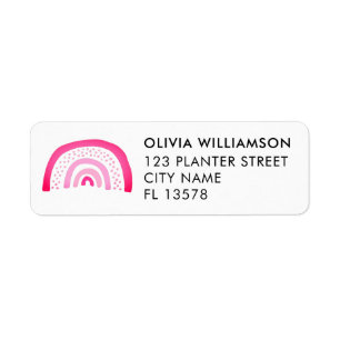 Modern Pink Rainbow address