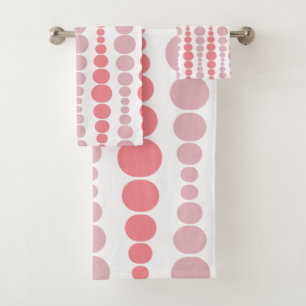 Modern Pink Rectangles  Bath Towel Set