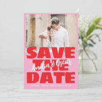 Modern Pink Red Photo Playful Bold Modern