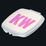 Modern Pink Red Shadow Monogram Personalised Compact Mirror<br><div class="desc">Stay fabulous on the go with our Modern Pink and Red Shadow Monogram Compact Mirror. This stylish accessory showcases a bold monogram with a trendy pink and red shadow effect, making it both functional and fashionable. Perfect for touch-ups and as a personalised gift, this mirror adds a dash of modern...</div>