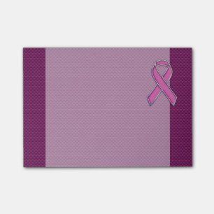 Modern Pink Ribbon Awareness Design Post-it Notes