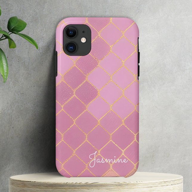 Modern Pink Rose Gold Case-Mate iPhone Case (Creator Uploaded)