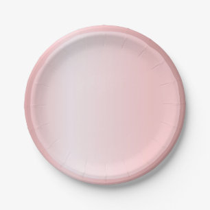 Modern Pink Rose Gold Trendy Template Elegant Paper Plate