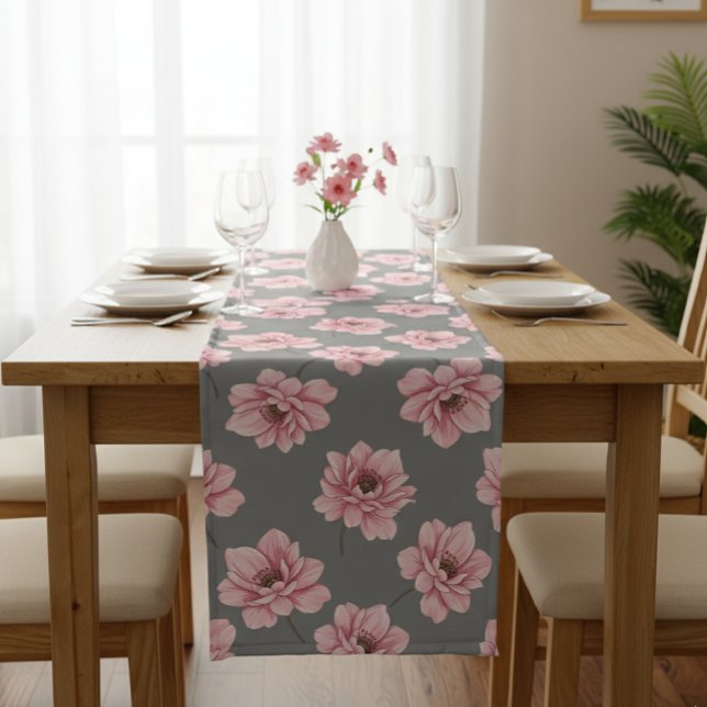 Modern Pink Rose Table Runner (Creator Uploaded)