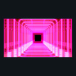 Modern pink sci fi pop art scene poster<br><div class="desc">Modern pink sci fi pop art scene</div>