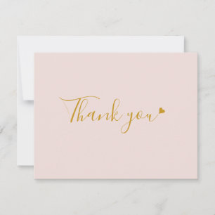 Modern Pink Script Business Thank You Card