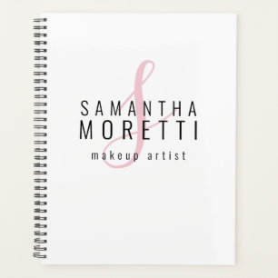 Modern Pink Script Makeup Artist Business Planner