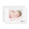 Modern pink script photo baby shower thank you