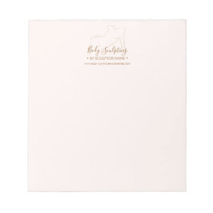 Modern pink sculpting contouring beauty tanning notepad