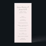 Modern Pink Simple Wedding Programme<br><div class="desc">Elegant wedding program featuring a simple and classic design with your names in a modern handwritten script.  A traditional style that is great for an informal or formal wedding.</div>