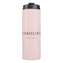 Modern Pink Sophisticated Bridesmaid Name