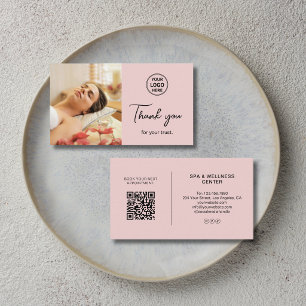 Modern Pink Spa Massage Therapist Thank You Card