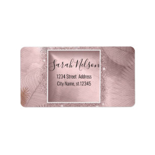 Modern Pink Sparkly Label
