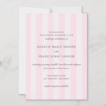 Modern Pink Stripes Elegant Wedding Magnetic Invitation<br><div class="desc">Modern design featuring classic stripes.</div>