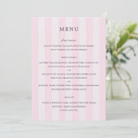 Modern Pink Stripes Elegant Wedding