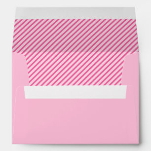 Modern Pink Stripes Envelope