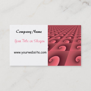 Modern Pink Swirl Design Business Card