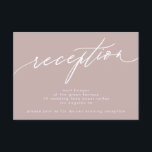 Modern Pink Taupe Calligraphy Wedding Reception Invitation<br><div class="desc">Modern and impressive - Part of a collection - Please contact me if you need any help or additional designs</div>