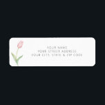 Modern Pink Tulip Solo Bridal Shower Registry<br><div class="desc">This elegant bridal shower return address label features a single,  soft blush pink and sage green tulip stem,  presenting a simplicity that is both elegant and modern,  yet perfect for a garden or casual wedding. Created by Simply Farmhouse Press.</div>
