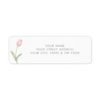 Modern Pink Tulip Solo Bridal Shower Registry