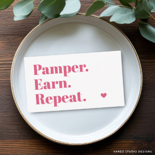 Modern Pink Typography Professional Loyalty Card