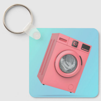 Modern pink washing machine key ring