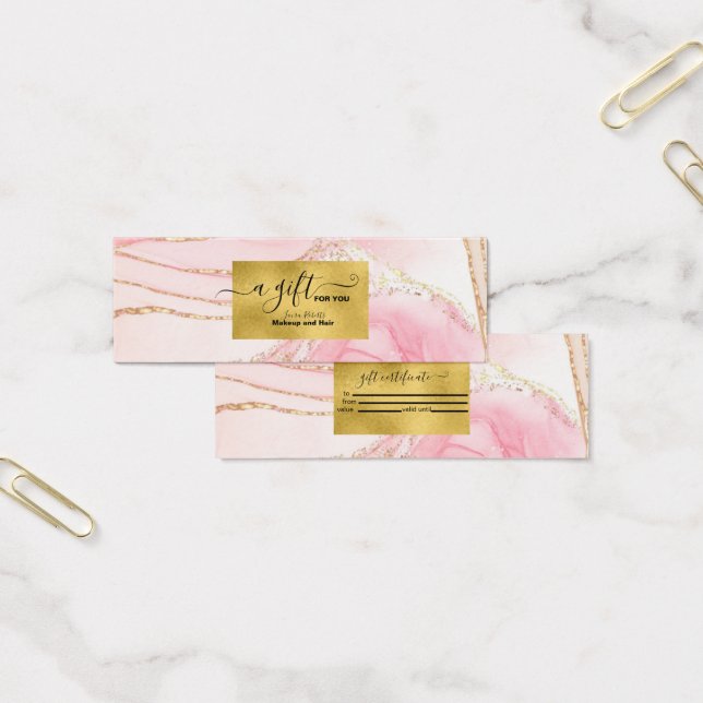 Modern Pink Watercolor and Gold Foil (Office)